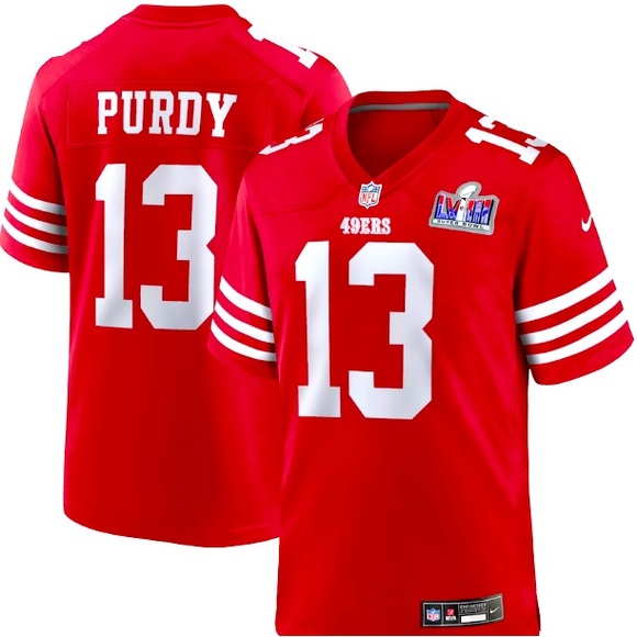 Brock Purdy San Francisco 49ers Nike Super Bowl LVIll Patch Game Jersey - Picture 3 of 3